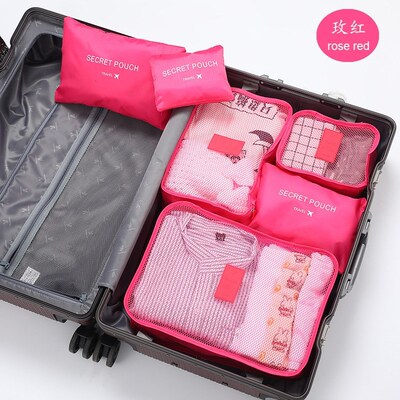 6pcs Set Travel Suitcase Organizer Bags Luggage Packing Cube