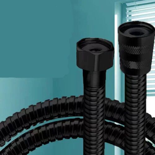 1pcs 1.5M Stainless Steel Black Hose Extension Pipe Bathroom
