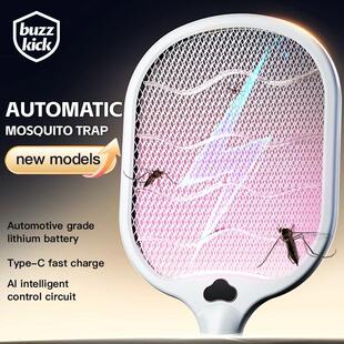 Electric Fly Swatter Racket 3500V buzzkick Bug Zapper Racket
