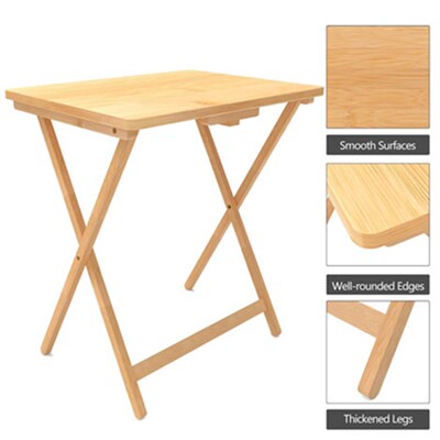 Folding TV Tray Tables Dinner Side Table for Eating at Couch