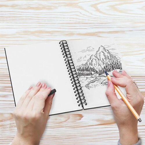 Sketchbook Hardcover  200GSM Very Thick Paper  Spiral Sk