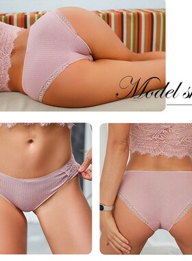 FINETOO 3Pcs/set Women Cotton Panties M-2XL Low-Rise Underwe