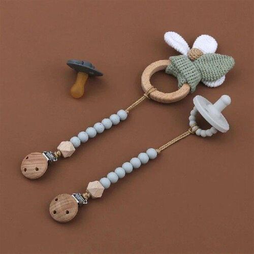 Pacifier Clips Chain Silicone Beads BPA Free DIY Dummy Clip