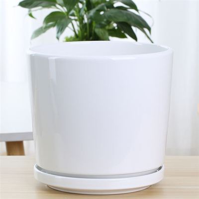 flowerpot ceramic simple large indoor plant pot with tray