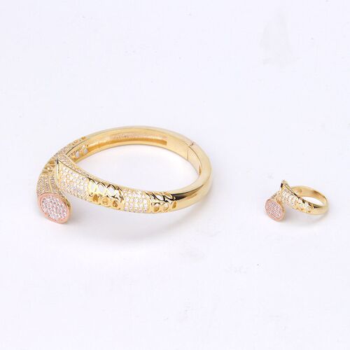 Fashion Torch Open Brlet Tri-Color Electroplated Micro-Set Z