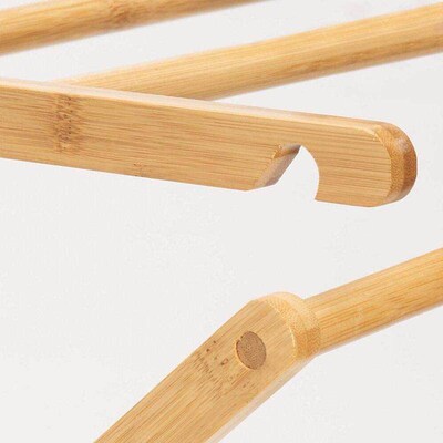 Vertical bamboo foldable towel rack drying rack-bamboo wood
