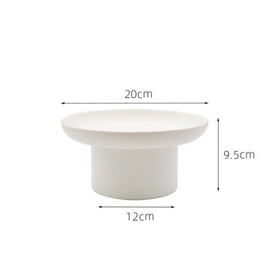 Nordic Plastic Acrylic Round Storage Tray Tea Food Dishes Dr