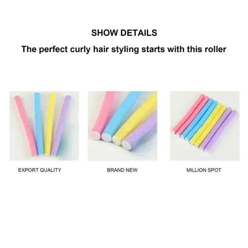 10pcs Heatless Hair Curler No Heat Hair Rollers Soft Curls C