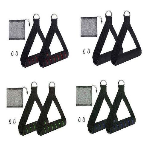D-Ring Metal Gym Handles Grip Workout Heavy Duty Cable