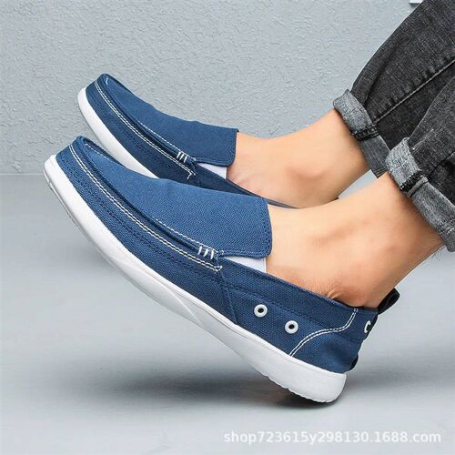Mens  Shoes Korean Style Loafers Slip-On Flat Shoes Breatha