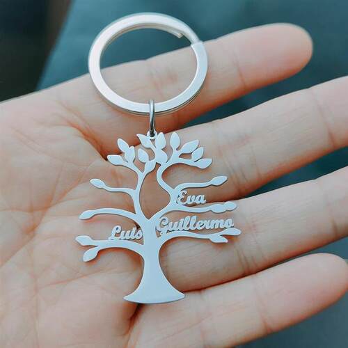 Custom e Of Life Name Keychain Personalized 1-6 Names Pendan