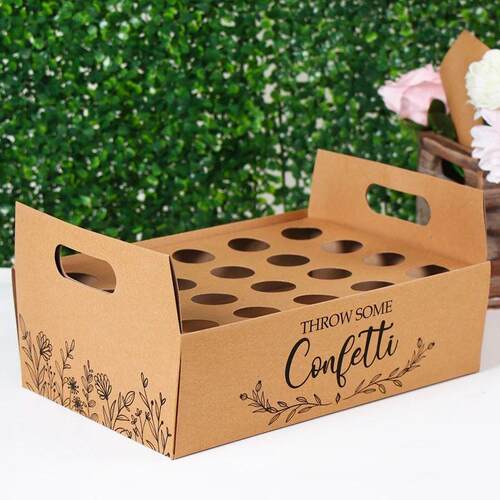 Kraft Paper Wedding Confetti Cone Holder Support For Wedding