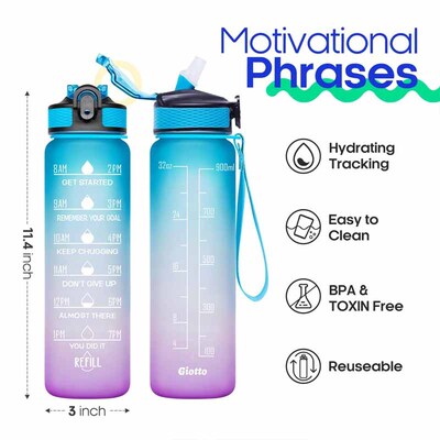 1000ml water bottle tritan BPA free Sports cup Waterbottle