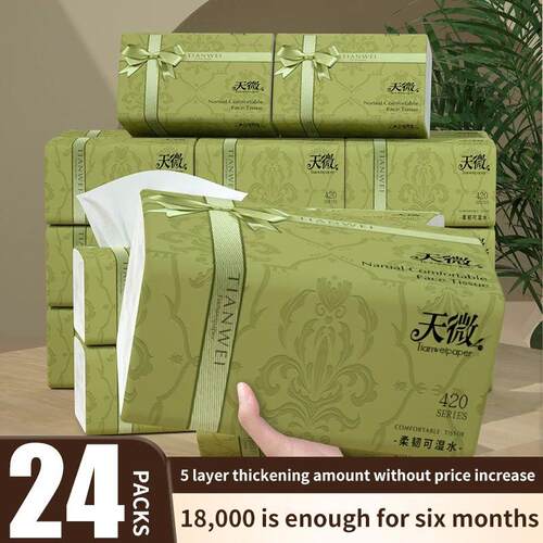 24 Packs of Drawer Paper Full Box of Toilet Paper Towels Hou