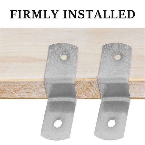 100 Pcs Stain Z Type Hook Gel Shelf Brackets to Turn