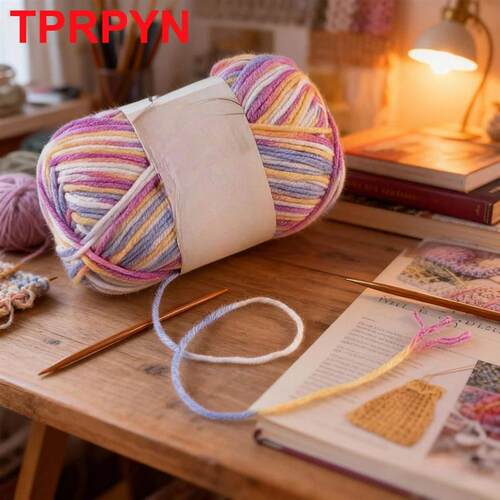 2Pcs total 100g Hand knitting Milk Cotton yarn section dyed