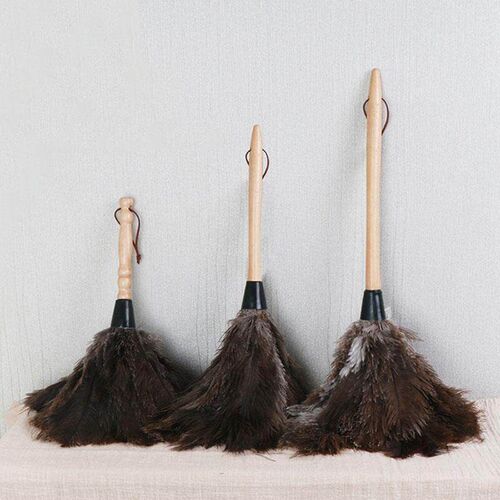Feather Duster Wooden Handle Duster Anti-static Dust Removal