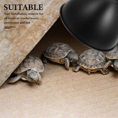 Reptile Heat Lamp Shade Metal Reflector Dome Cover for