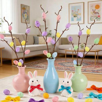 3Pcs 2.5/3cm Artificial Berry Flower Simulated Easter Eggs B