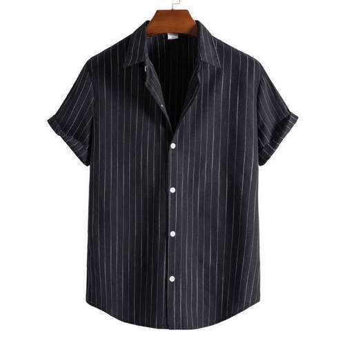 Striped Shirts For Men Shirt Summer Black Tops Summer White