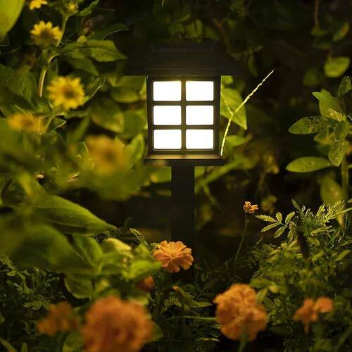 1246812Pcs Solar LED Pathway Lights Outdoor Waterproof Walkw