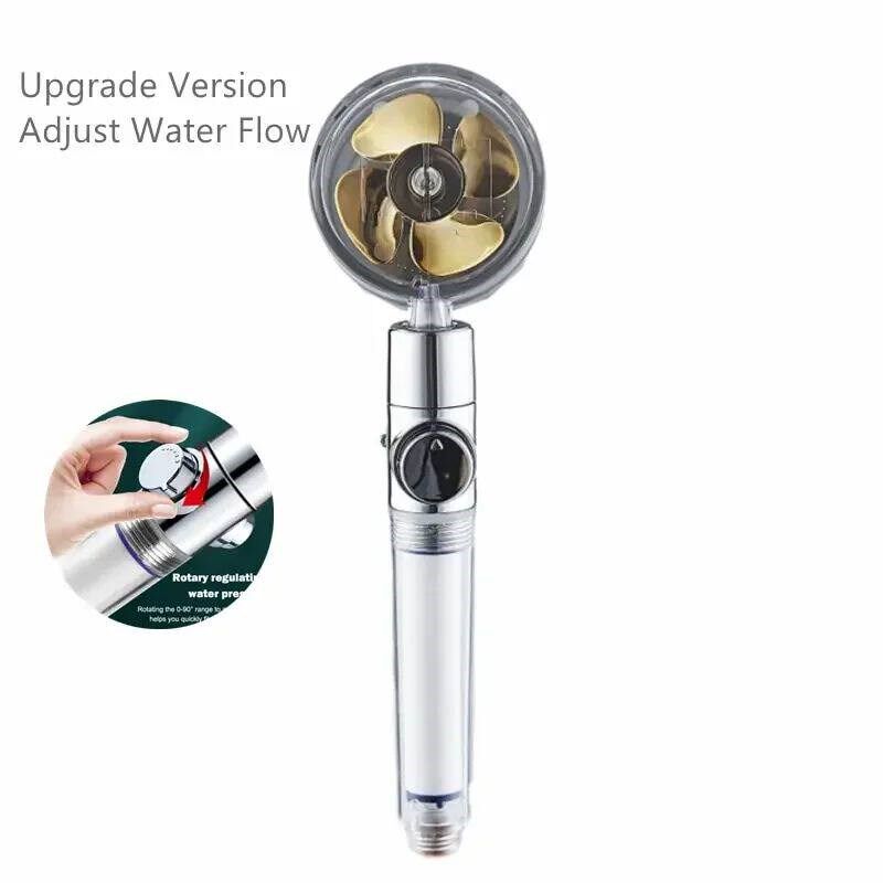 Pressurized Shower Head Water Saving 360 Rotating Twin Turbo