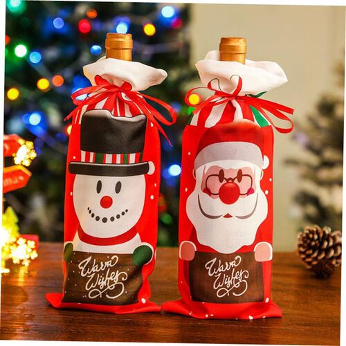 Christmas wine set wine bottle set Santa Snowman Elk 酒瓶套