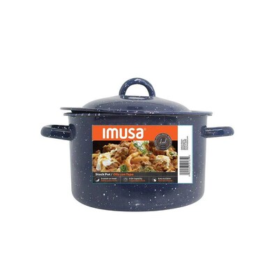 Enamel Stock Pot Soup Stews Cooking with Double Handles Oven