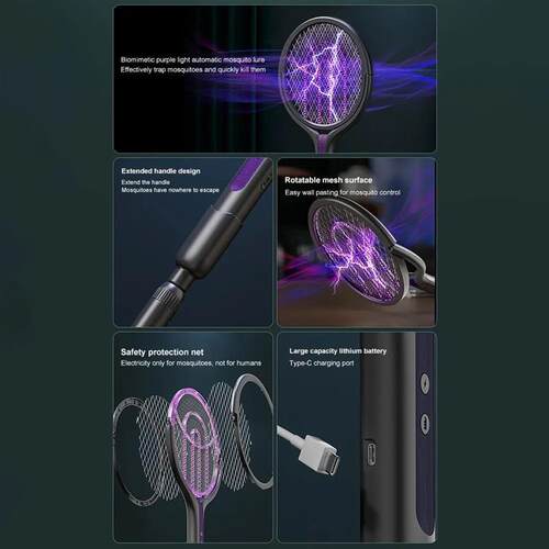 2800V Electric Mosquito Racket Mosquito Killer Lamp Recharge