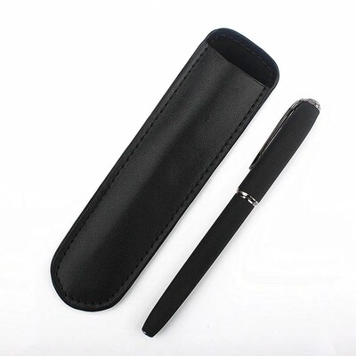promotion PU Leather Pen Bag high quality Black pencil case
