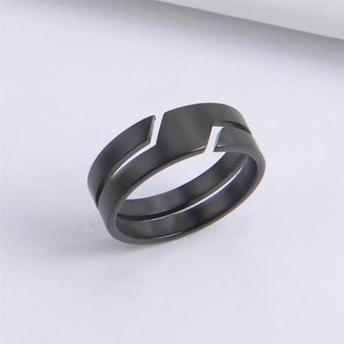 Skyrim Stainless Steel Ring for Men Women Black Minimalist C
