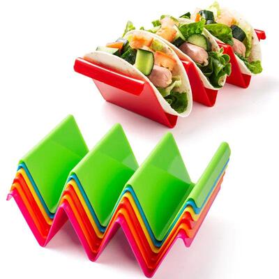 4PCS Taco Holder Mexican Pancake Rack  Multicoloured Wavy Ta