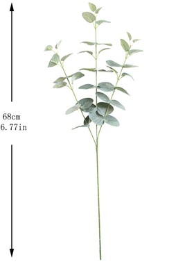 Artificial Leaves Branch Retro Green Silk Eucalyptus Leaf fo