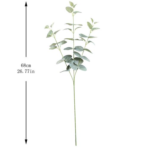 Artificial Leaves Branch Retro Green Silk Eucalyptus Leaf fo