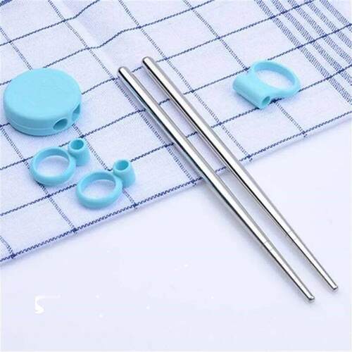 1 Pair Learning Training Chopsticks Stainless Steel Chinese