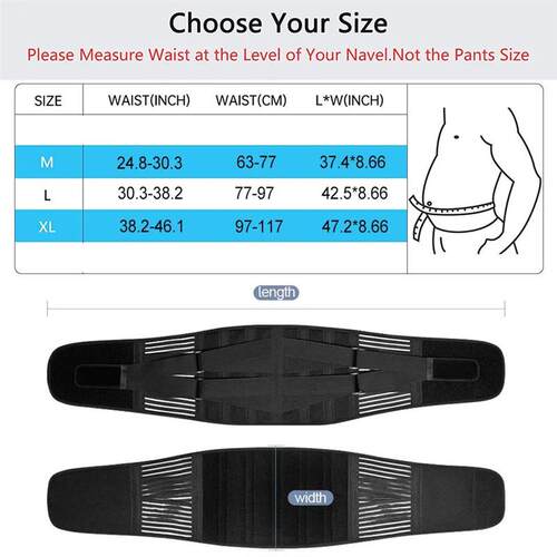 Lower Back Brace with 6 Stays Anti-skid Orthopedic lumbar Su