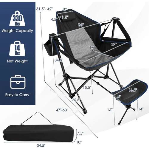 Outdoor Hammock Camping Chair - Rocking Chair with Removable