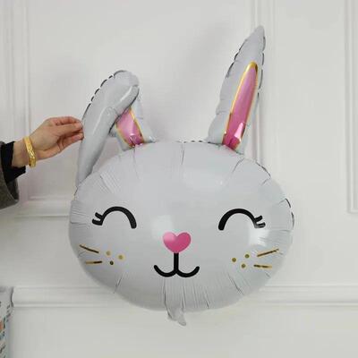Easter Themed Cartoon Bunny Balloon Babys First Birthday De