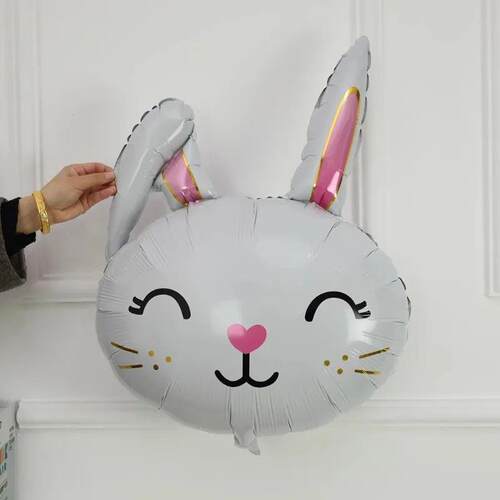 Easter Themed Cartoon Bunny Balloon Babys First Birthday De