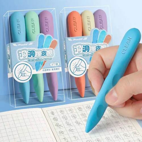 3Pcs/Box Creative Cartoon Soft Double Head Super Large Hole