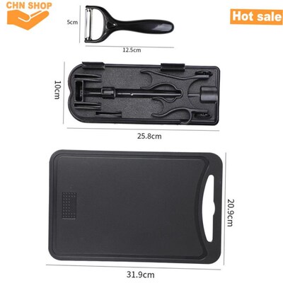 kitchen knife Black steel cutting board set Paring Knife
