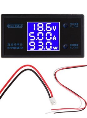 DC 0-50V 5A 250W LCD Digital Voltmeter Ammeter Wattmeter Vol