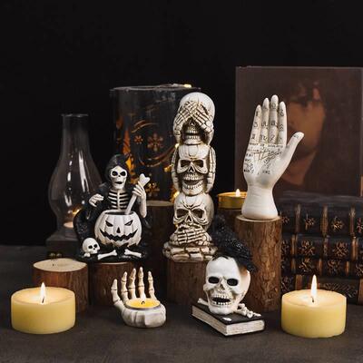 Halloween Yoga skull character decoration skull resin crafts