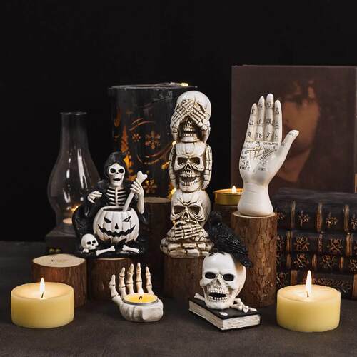 Halloween Yoga skull character decoration skull resin crafts