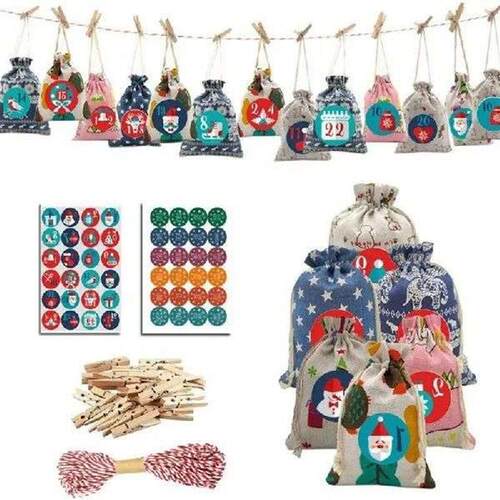 Advent Calendar Bags With Numbers  Advent Calendar Kit