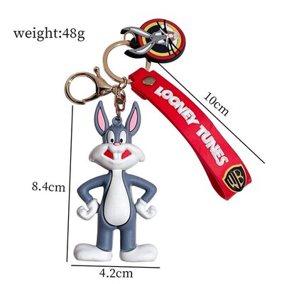 Creativity  Bugs Bunny Silicone Keychain Cute Animal Humanoi