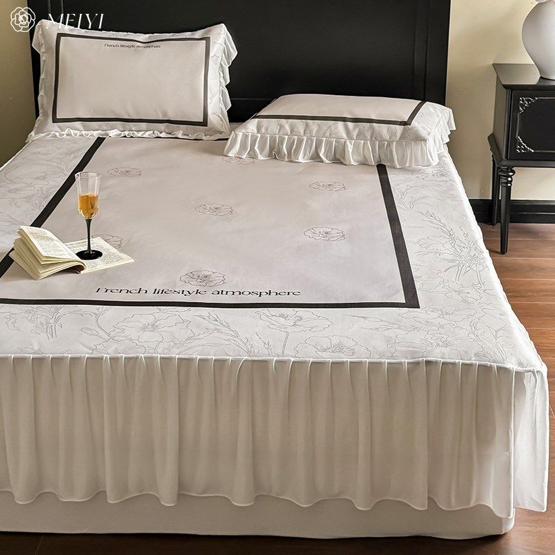 法式床裙款类冰丝凉席母婴级数码印花冰丝席空调软席子夏季凉感,床上用品,冰丝席,淘宝优惠券,粉丝福利购,淘宝优惠卷
