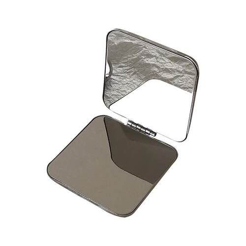 1pcs Portable Women Stainless Steel Makeup Mirror Hand Pocke