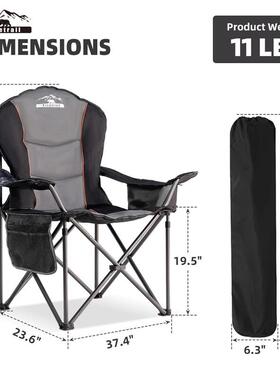 Tisetrail Oversized Camping Chair Folding Chair with Cooler