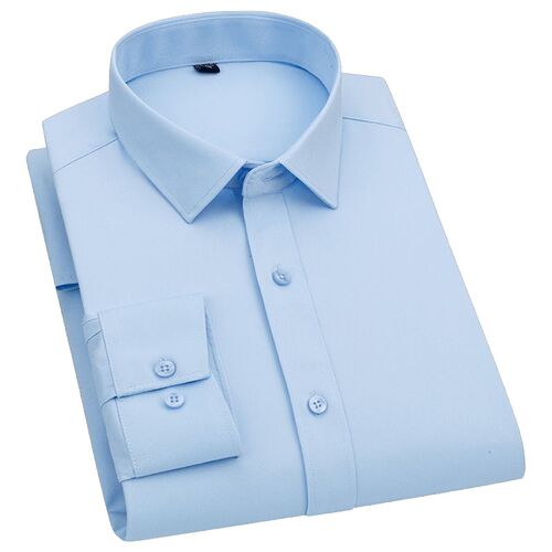 Mens Bamboo Fiber Classic Dress Long Sleeved Shirt Spring Au
